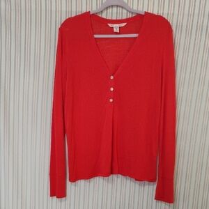 Victoria's Secret Red V-Neck Lounge Top